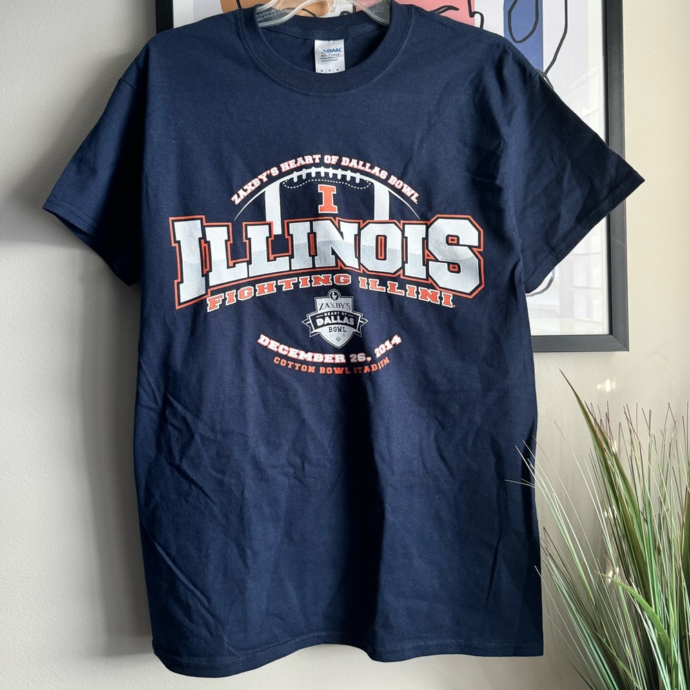 Illinois 2014 Bowl Shirt Ultra Cotton Navy T-Shirt